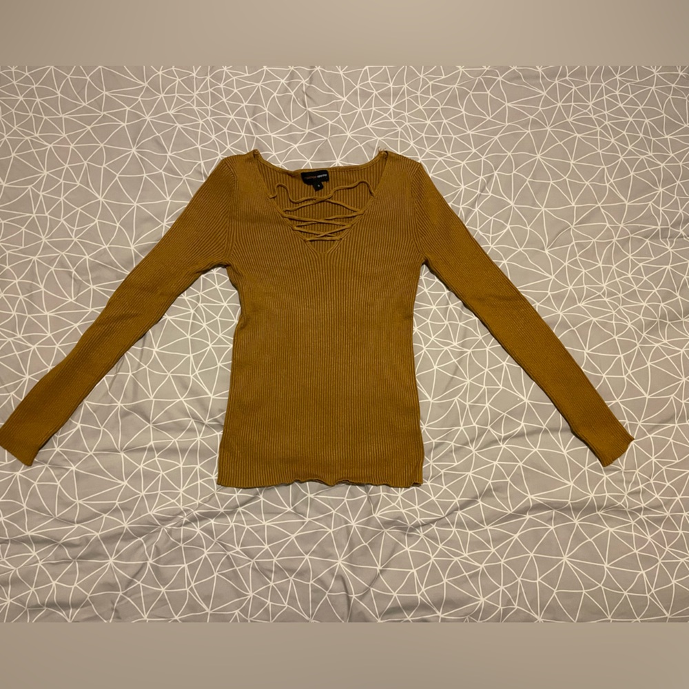 Golden knit sweater, size S